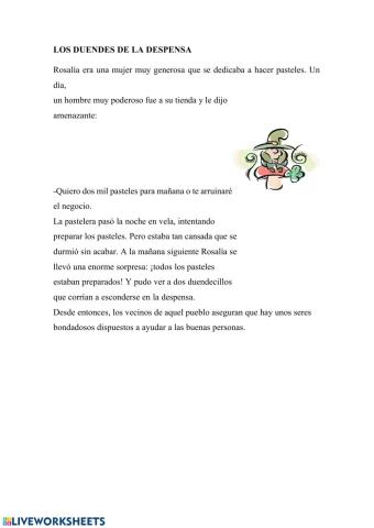 COMPRENSIÓN LECTORA 1º