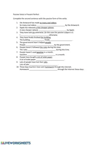 Passive Voice in Present Perfect