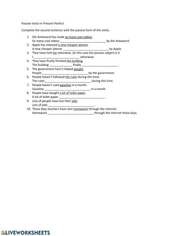 Passive Voice in Present Perfect