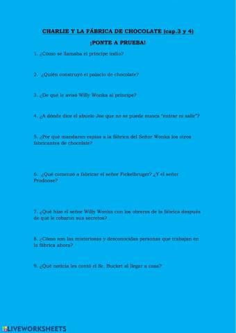 Charlie y la fábrica de chocolate