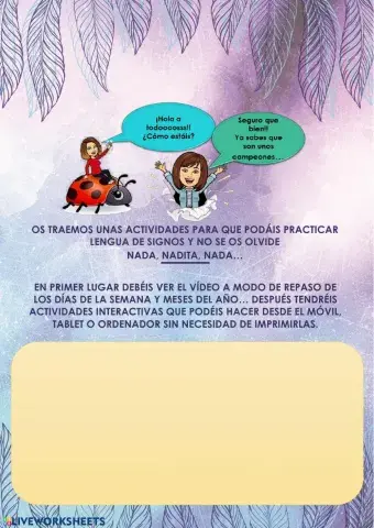 Días, meses y estaciones en lse