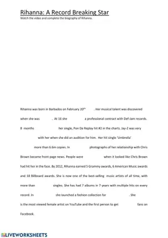 Biography Of Rihanna