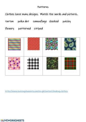 Clothes and patterns