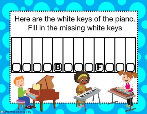 Labelling Piano White Keys 4