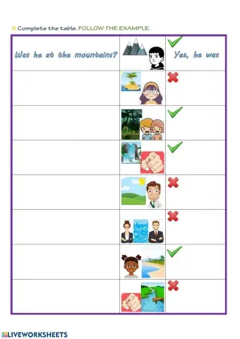 To be - past tense - questions i