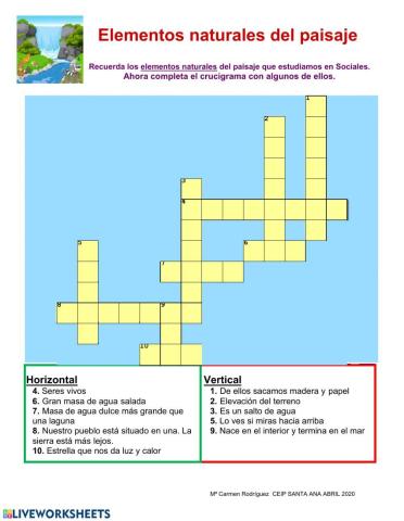 ELEMENTOS NATURALES DEL PAISAJE  