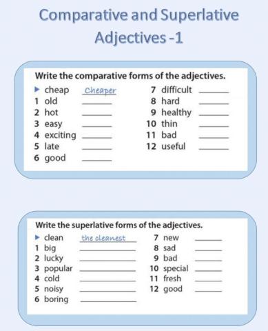 Comparative adjectives test. Comparative and Superlative adjectives 4 класс. Степени сравнения Worksheets. Степени прилагательных в английском языке Worksheets. Степени сравнения прилагательных в английском Worksheets.