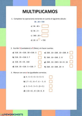 Multiplicaciones