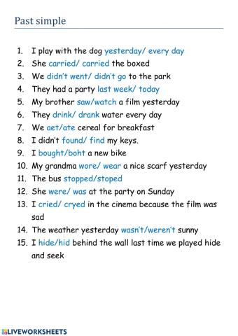 Past simple