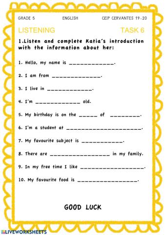 Katia's introduction