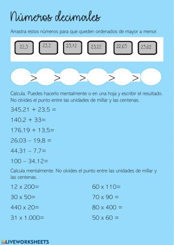 Números decimales