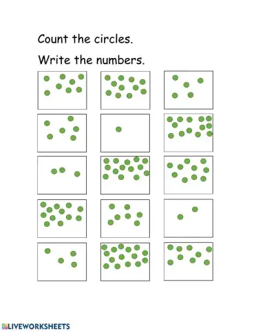 Write the numbers 1-15