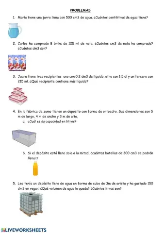 Problemas Volumen y Capacidad