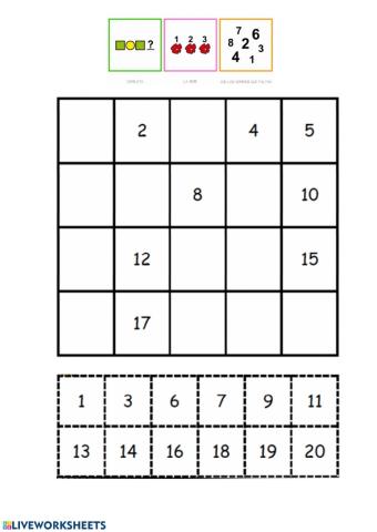 Completar tabla 1-30