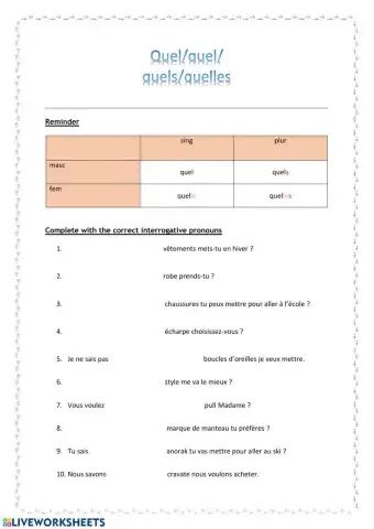 Quel-quels-quelle-quelles