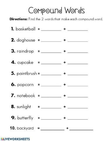 Compound words 1