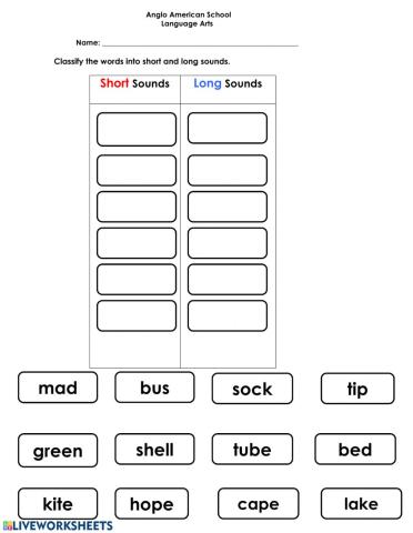 Long and short sounds