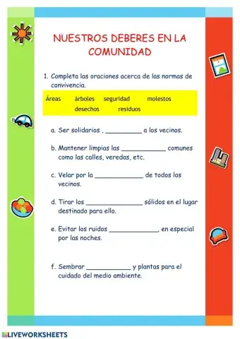 Normas de convivencia en la comunidad