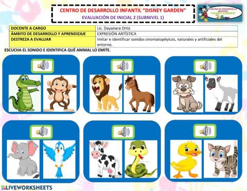 Los sonidos de los animales