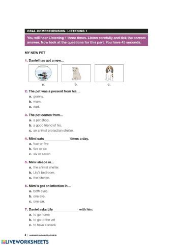 Oral comprehension 1 CCBB 2019