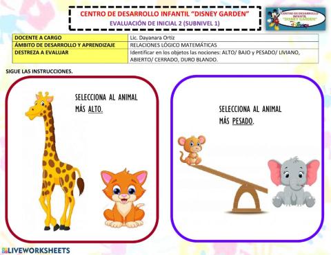 Jugamos con las nociones