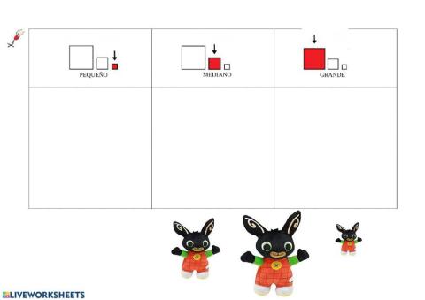 Pequeño, grande, mediano Bing