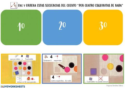 Une y ordena las secuencias del cuento