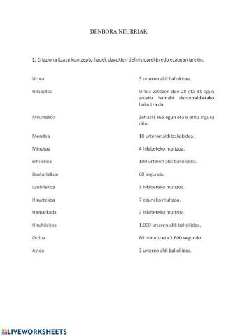 Denbora neurriak