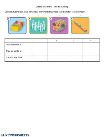 Oxford Discover 3 - unit 12 - listening