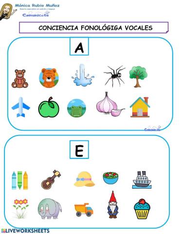 COMUNICATE Conciencia fonologica vocales