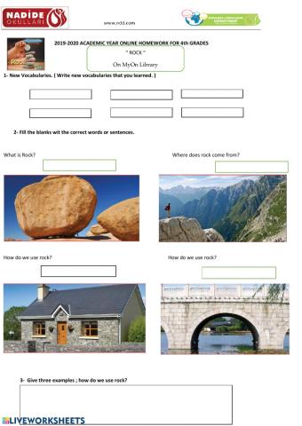 MyOn Worksheet (Rock )