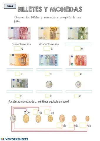 Monedas y billetes