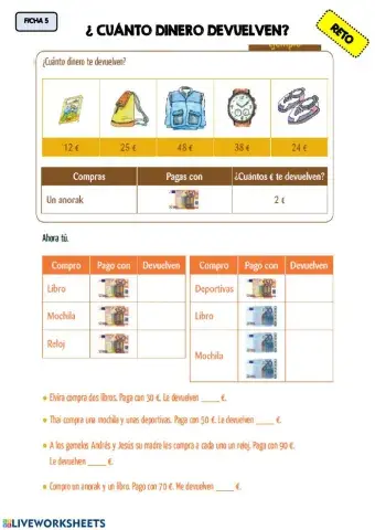 Dinero. ¿cuánto devuelven?