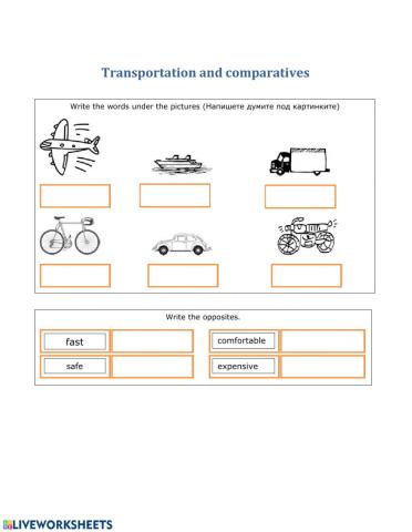 Transportation and comparatives