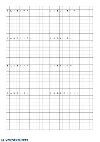 Kümnendmurru jagamine naturaalarvuga.