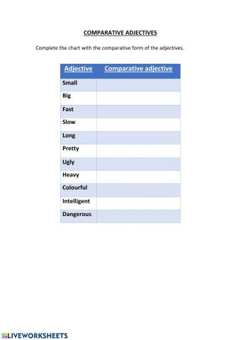 Comparative adjectives