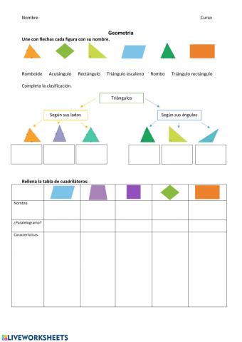 Triángulos y cuadriláteros
