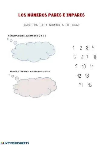 Números pares e impares 1º