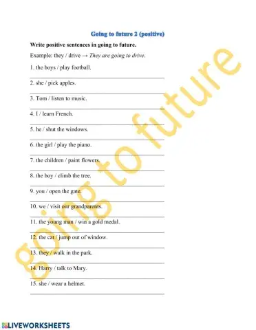 Going to future 2 (positive)