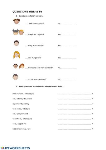 QUESTIONS with to be