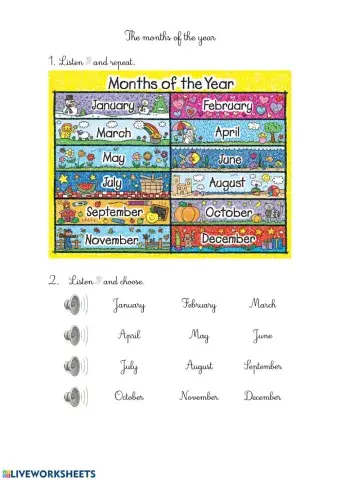 Months of the year