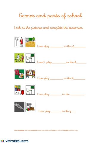 Games and school places