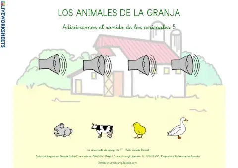 Adivinamos el sonido de los animales de la granja 5