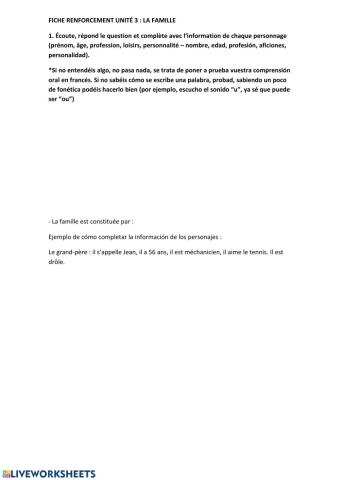 Renforcement la famille