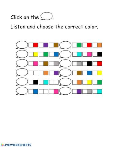 Listen and check the colors (2)