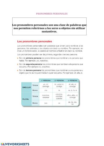 Pronombres personales