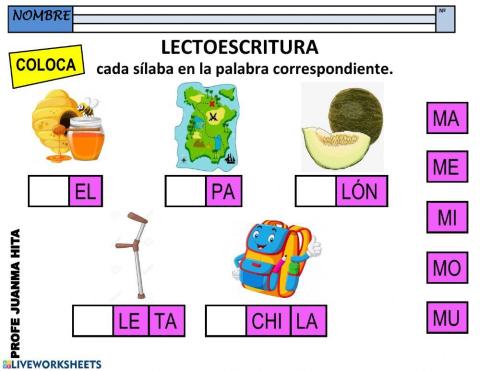 LECTOESCRITURA  M mayúscula