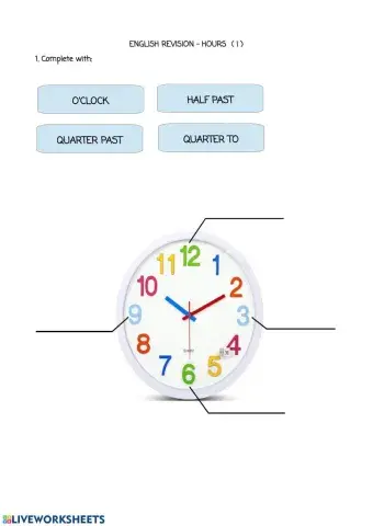 English hours revision ( i )