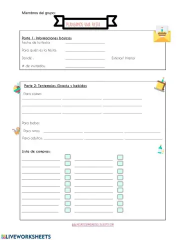 Planear una fiesta
