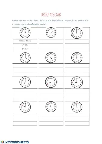 Orduak puntu puntuan